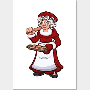 Mrs. Claus With Cookies Posters and Art